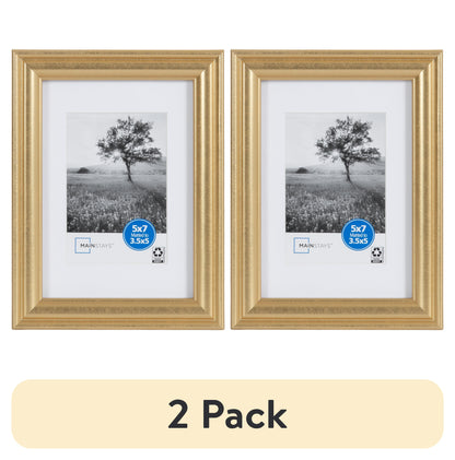 (2 Pack)  4X6 Traditional Gallery Wall Picture Frame, Gold