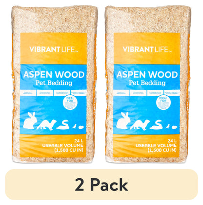 (2 Pack)  Aspen Wood Pet Bedding, 24 L Bag