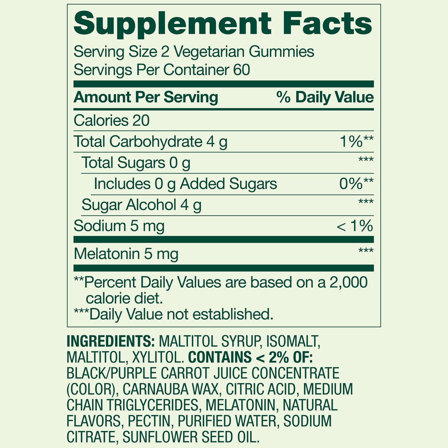 Zero Sugar Melatonin Sleep Support Dietary Supplement Gummies, 5 Mg, 120 Count