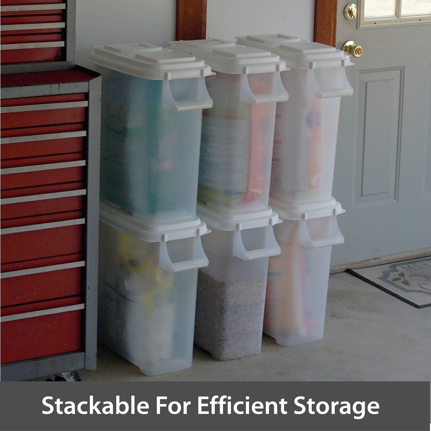 "Bag-In" All Pets Food Dispenser with Pouring Spout and Handle - 16QT