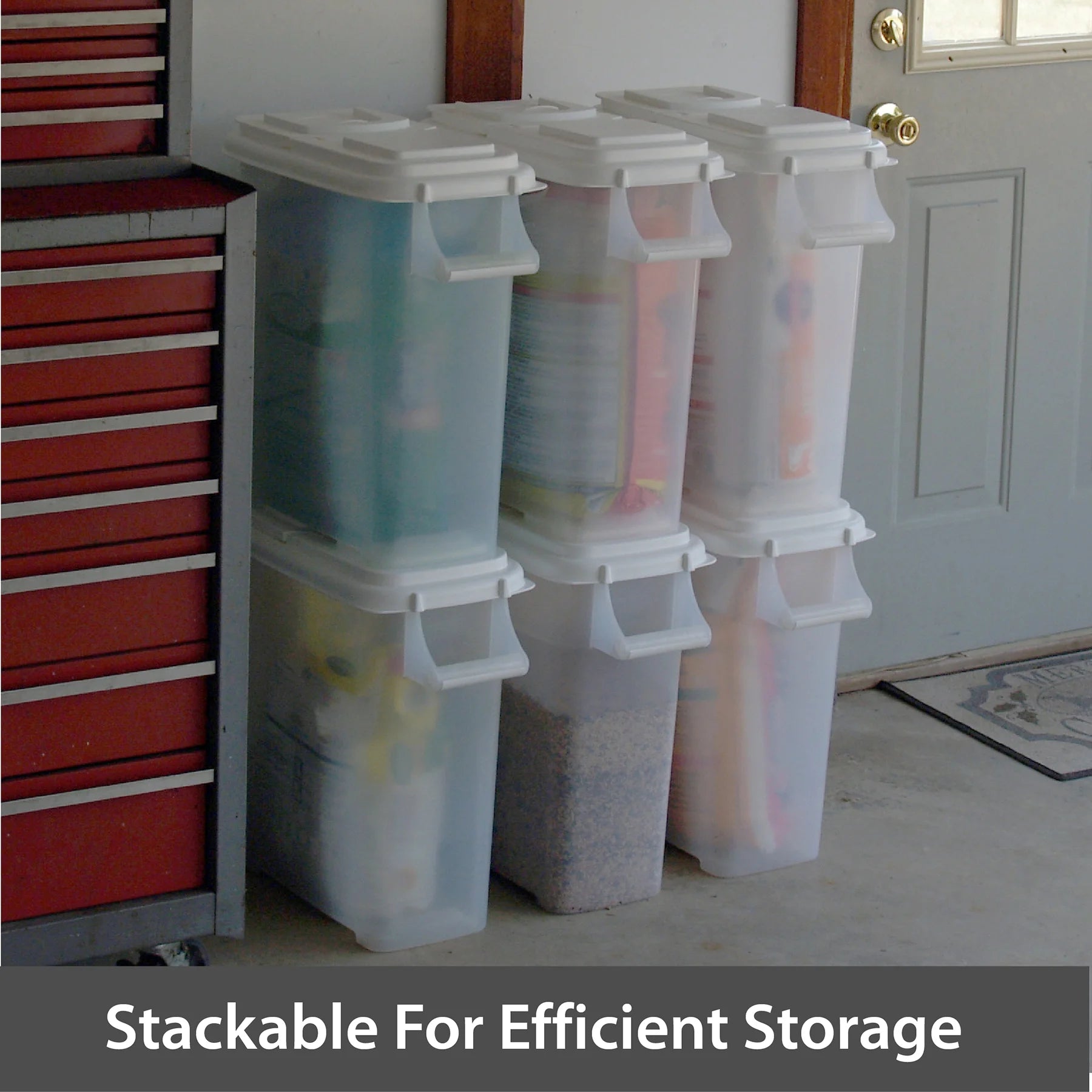 "Bag-In" All Pets Food Dispenser with Pouring Spout and Handle - 16QT