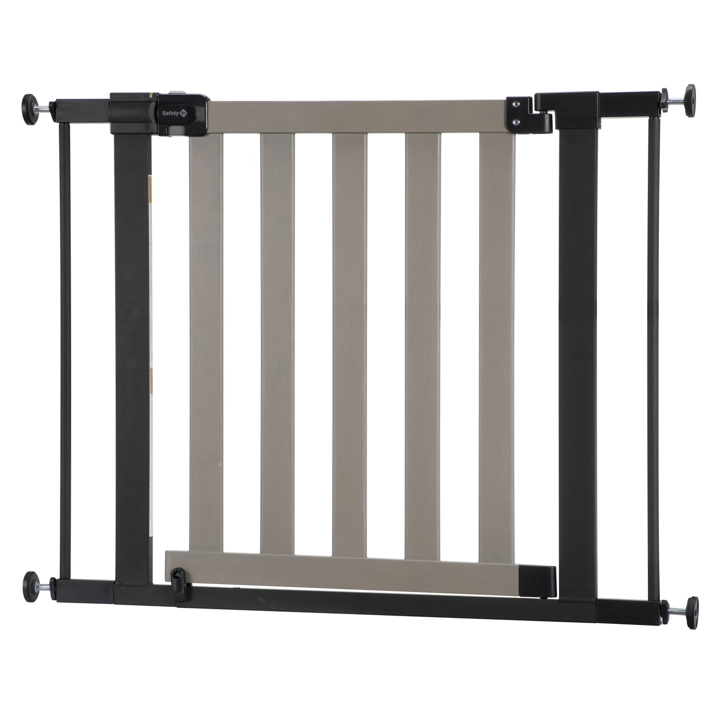 (2 Pack)  Wood-And-Metal Flat Slat Gate, Grey