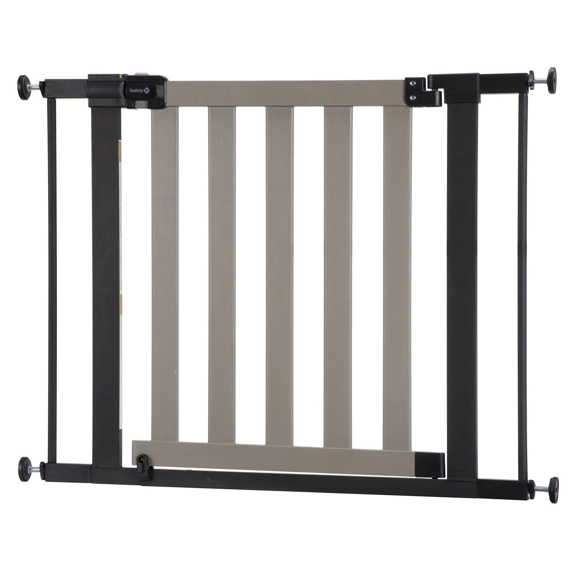 (2 Pack)  Wood-And-Metal Flat Slat Gate, Grey