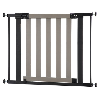 (2 Pack)  Wood-And-Metal Flat Slat Gate, Grey