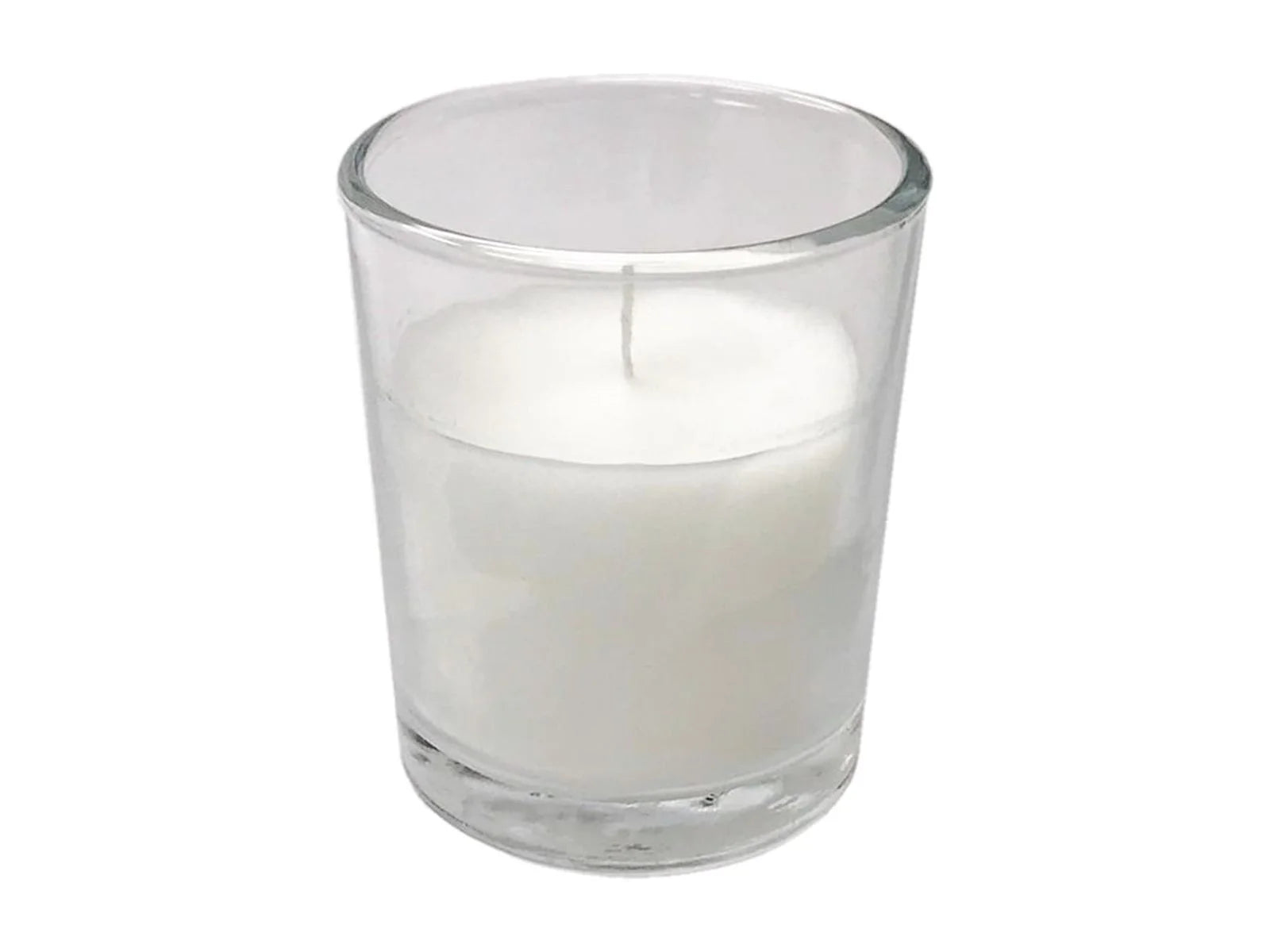 (2 Pack)  Unscented Filled Votive Glass Candles, White, 12-Pack Votive Candles