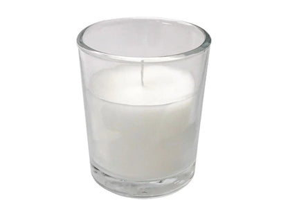 (2 Pack)  Unscented Filled Votive Glass Candles, White, 12-Pack Votive Candles