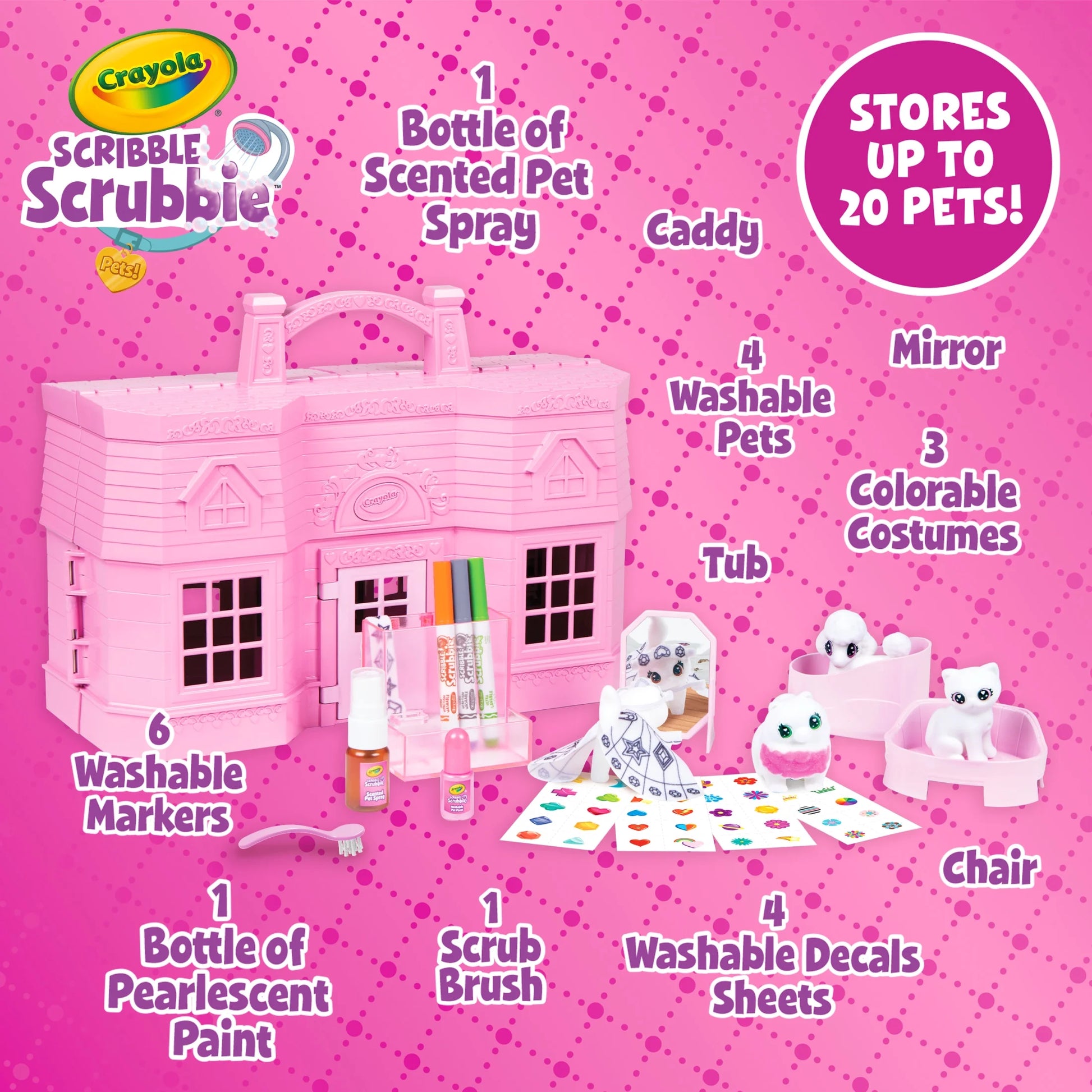 Scribble Scrubbie Pets Super Salon, Creative Toys for Kids, Coloring Gifts for Girls & Boys, Arts and Crafts, Ages 3+