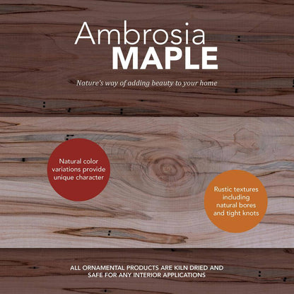 1549-4FTWMAP 0. 4375 In. D 5In. W X 47.5 In. L Unfinished Ambrosia Maple Wood Traditional Fluted Panel Moulding