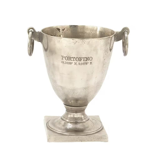 Silver Aluminum Champagne 2 Bottles Ice Bucket