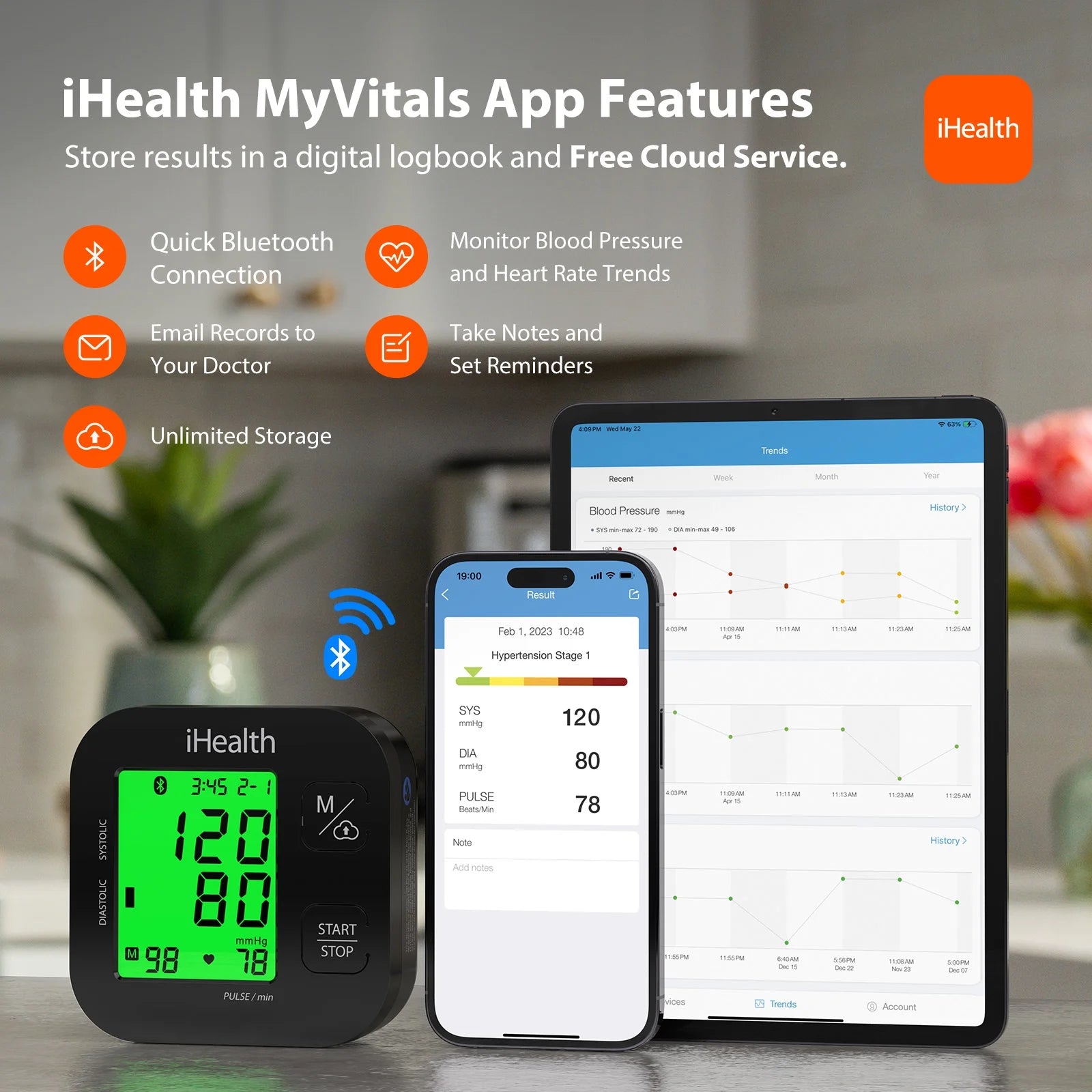 Track plus Wireless Blood Pressure Monitor