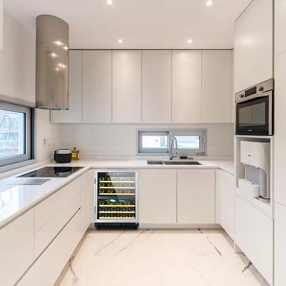 25 In. 44-Bottle Stainless Steel Dual Zone Wine Refrigerator