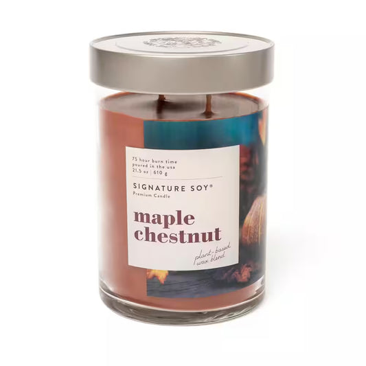 21 Fl. Oz. Maple Chestnut Xlarge Jar Lidded Scented Candle 1-Pack