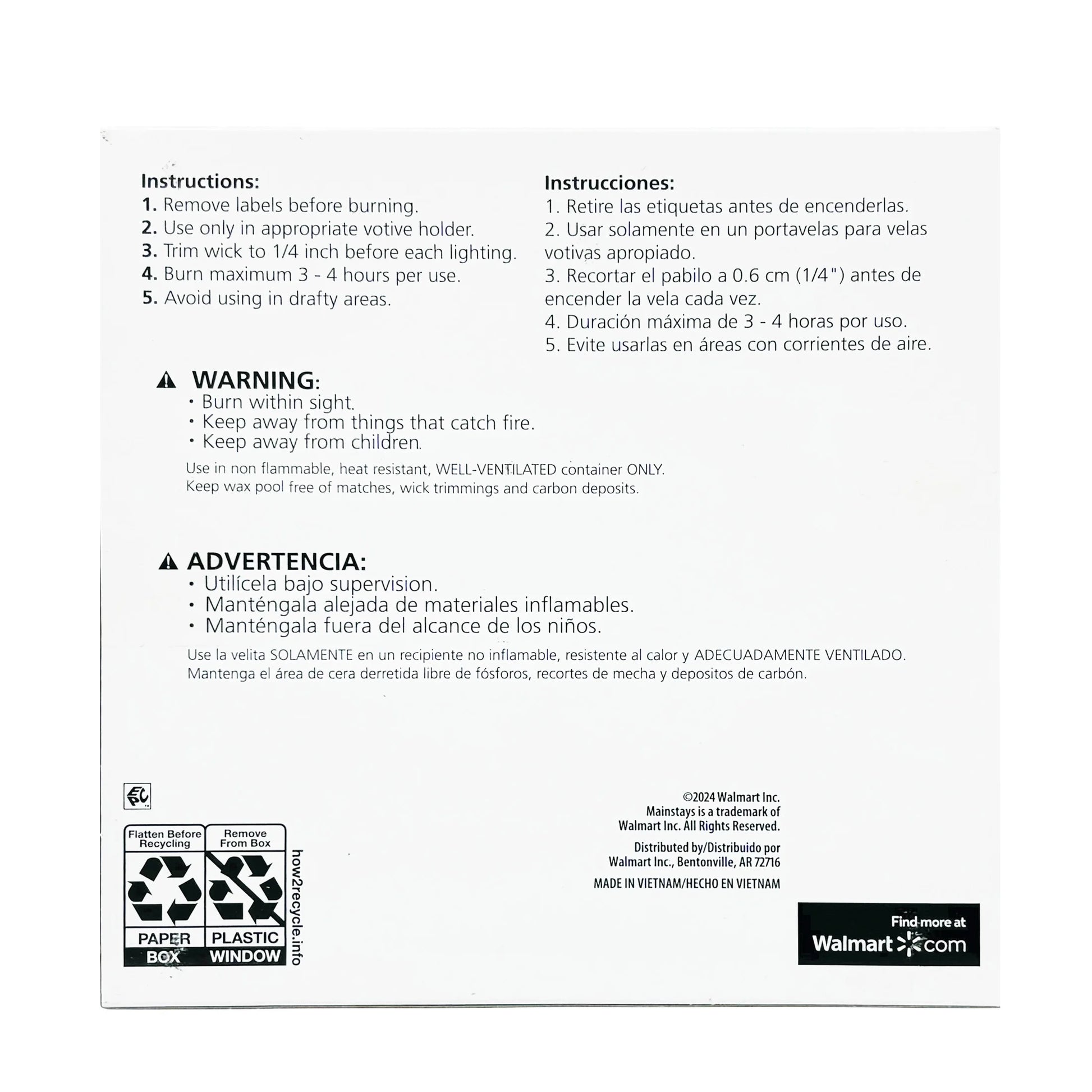 Unscented Votive Candles, Ivory, 16-Pack