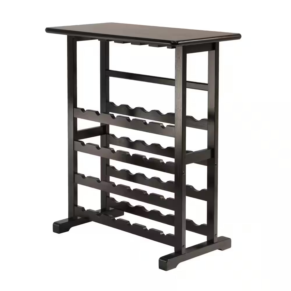 Vinny 24-Bottle Espresso Floor Wine Rack