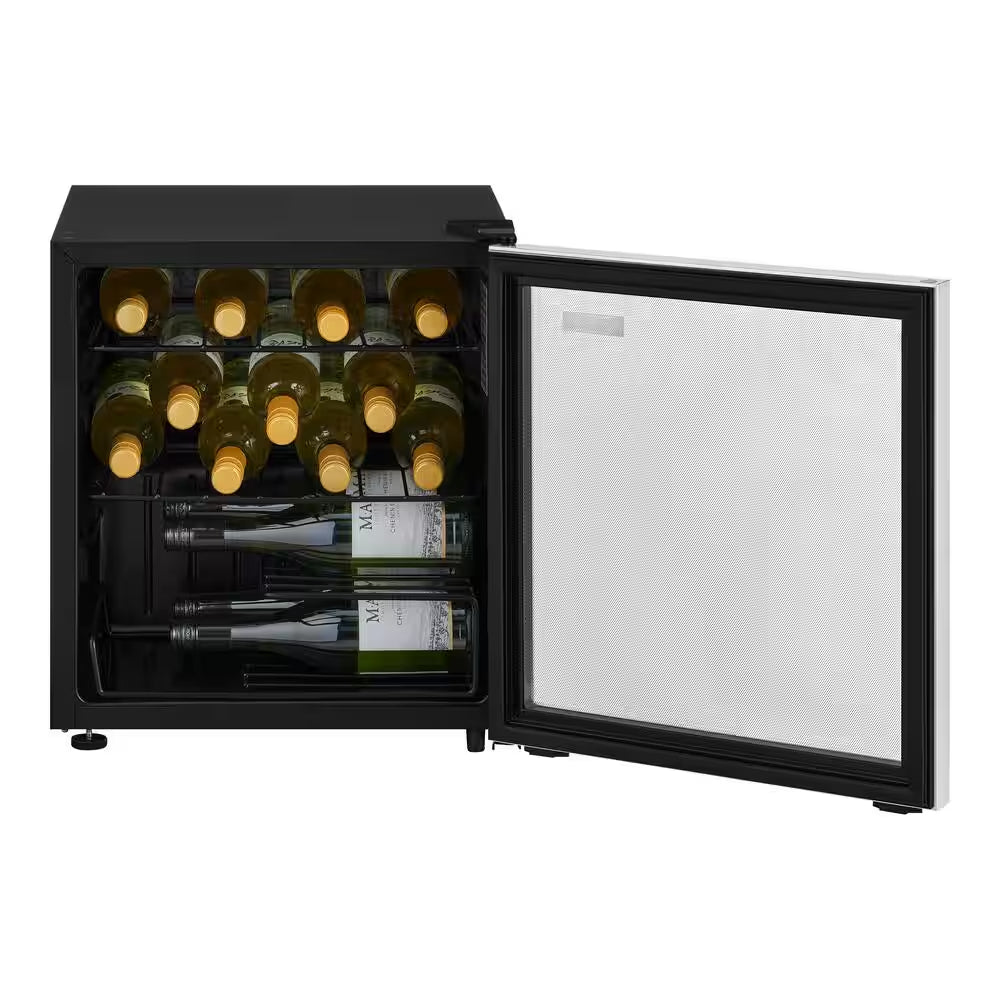 18 In. Single Zone Beverage and Wine Cooler in Stainless Steel