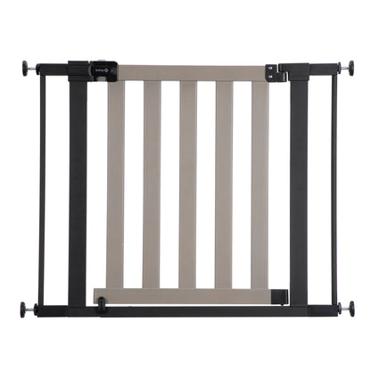 (2 Pack)  Wood-And-Metal Flat Slat Gate, Grey