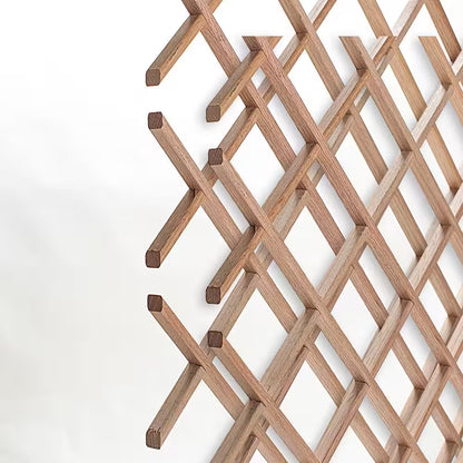 18-Bottle Trimmable Wine Rack Lattice Panel Inserts in Unfinished Solid North American Hard Maple