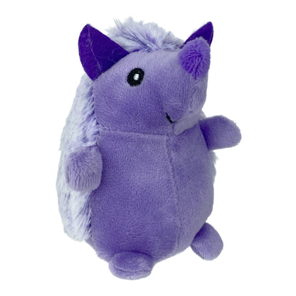 (3 Pack)  Mini Pet Plush Hedgehog Small Dog Toy with Squeaker, Purple
