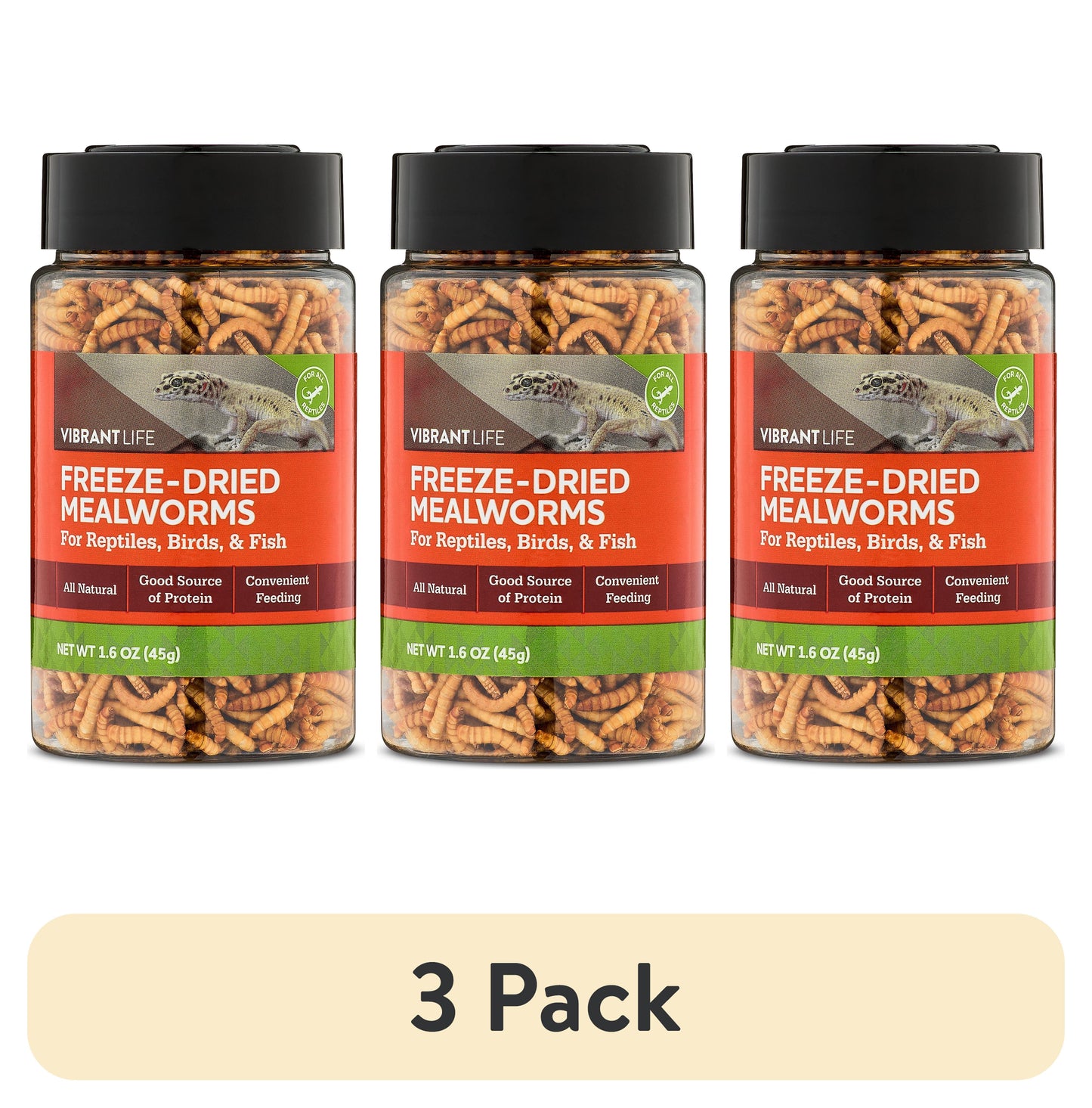 (2 Pack)  Freeze-Dried Mealworms, 1.6 Oz