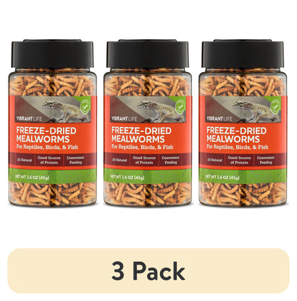 (2 Pack)  Freeze-Dried Mealworms, 1.6 Oz