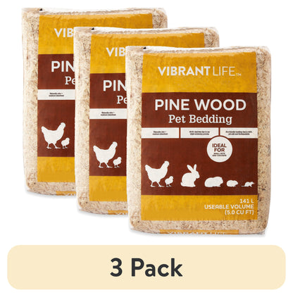 (4 Pack)  Pine Wood Pet Bedding, 141 L Bag