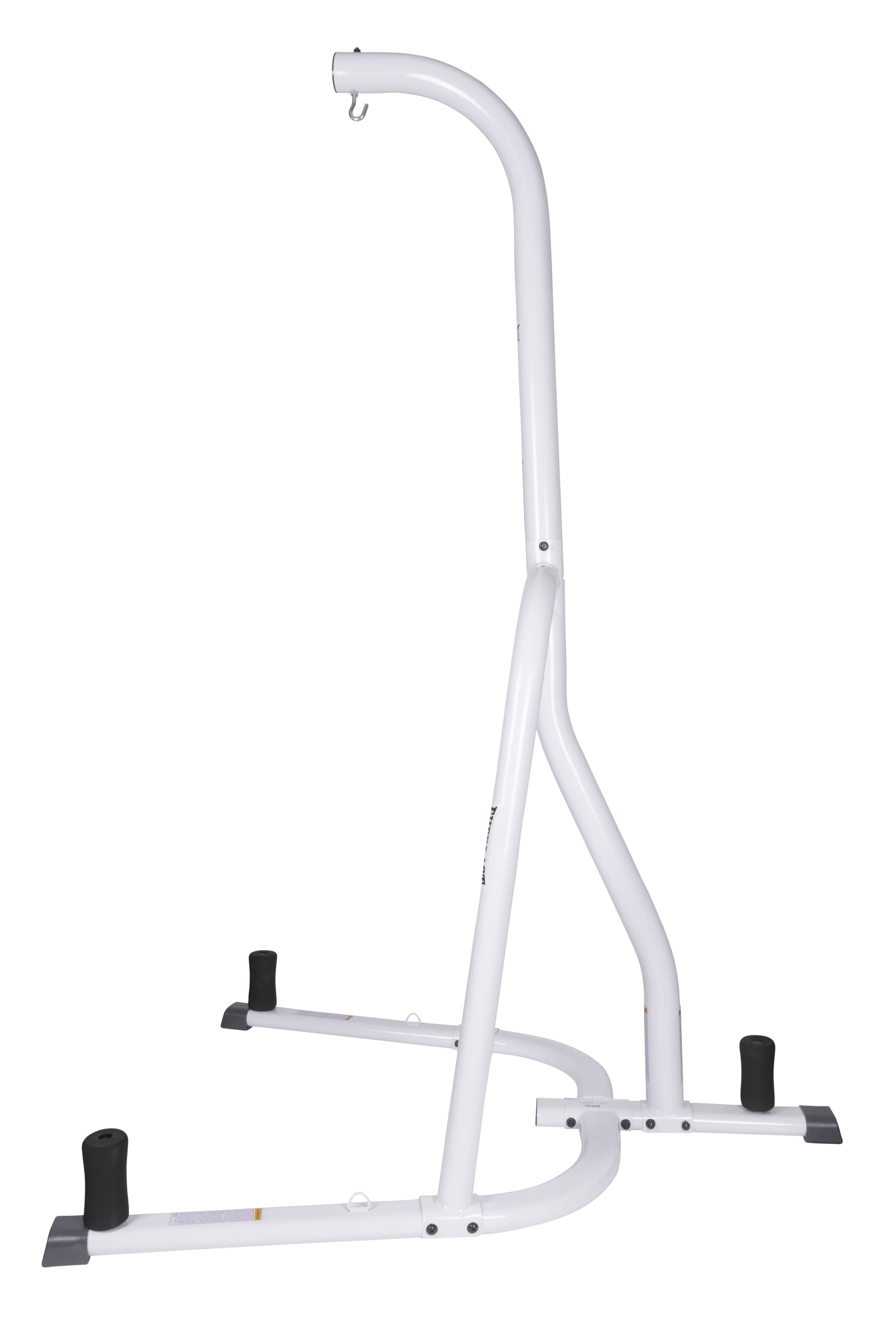 Single Station Heavy-Duty Punching Bag Stand, Powder-Coated Steel, 100 Lb Capacity, White