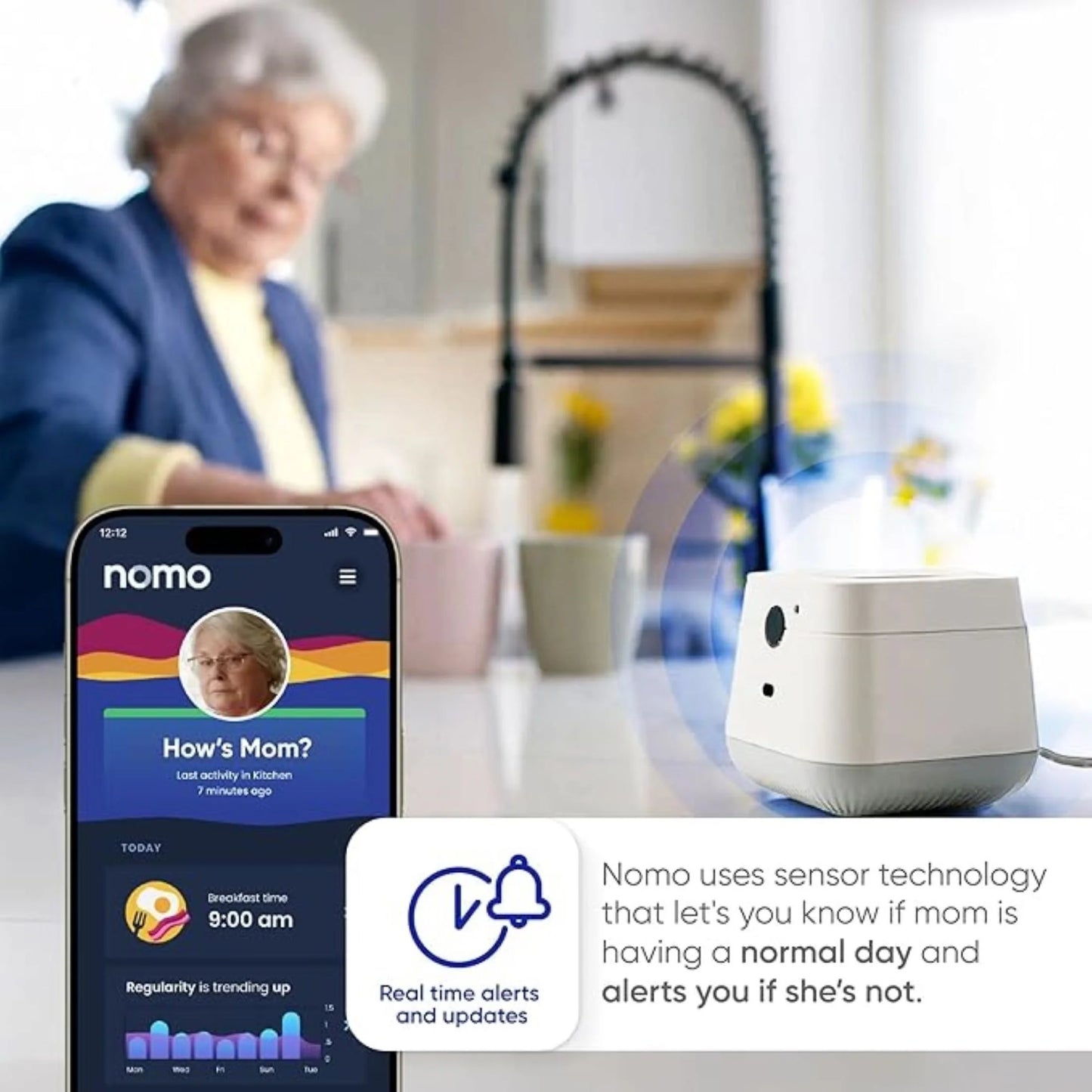 24/7 Medical Alert System with Fall Detection, Motion Sensors, and 911 Dispatch