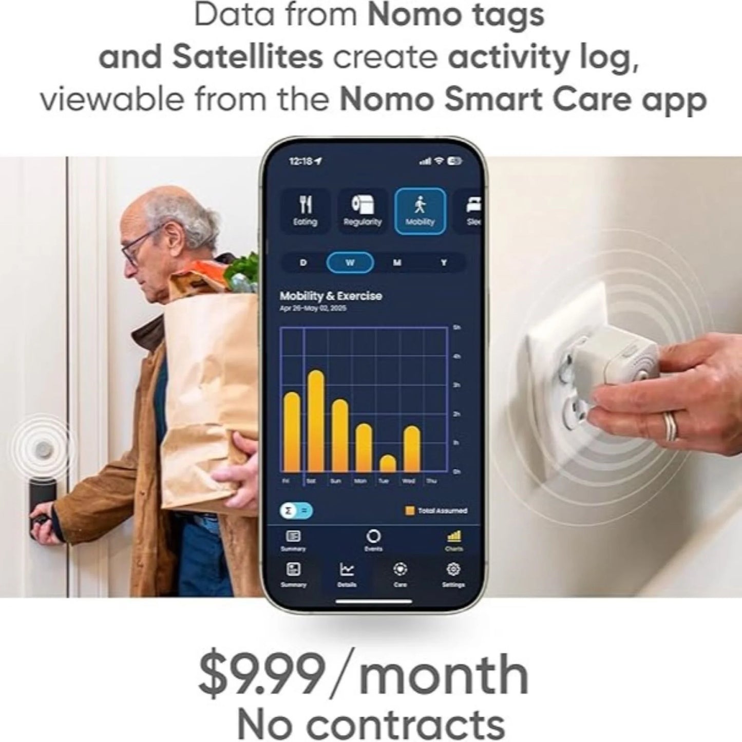 24/7 Medical Alert System with Fall Detection, Motion Sensors, and 911 Dispatch