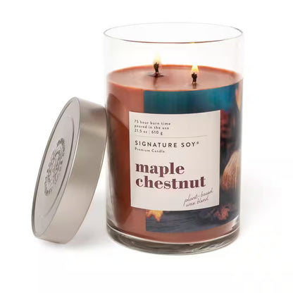 21 Fl. Oz. Maple Chestnut Xlarge Jar Lidded Scented Candle 1-Pack