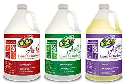 Professional Cleaning Ready-To-Use Liquid Air Freshener, 1 Gallon Scent Assortment, Cherry, Spring Fresh and Lavender