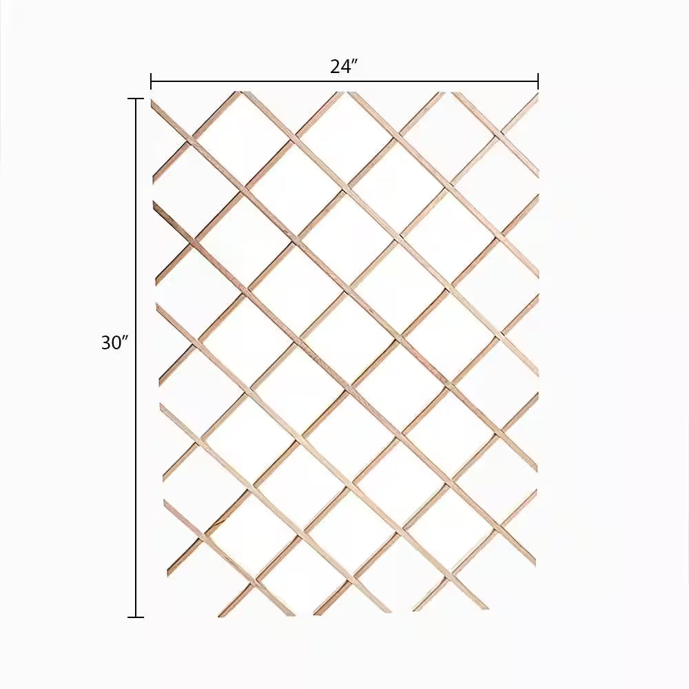 18-Bottle Trimmable Wine Rack Lattice Panel Inserts in Unfinished Solid North American Hard Maple