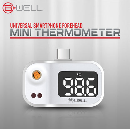 Smartphone Mini Forehead Thermometer – Infrared, Works with All Phones, All Ages