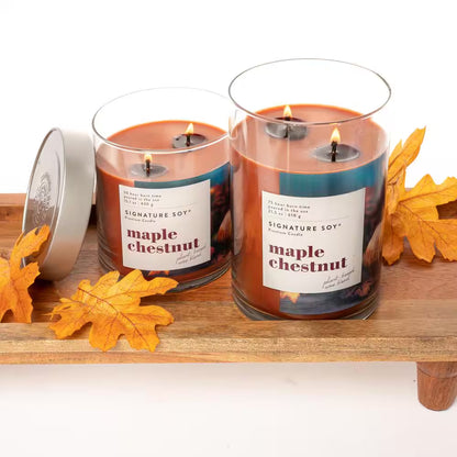 21 Fl. Oz. Maple Chestnut Xlarge Jar Lidded Scented Candle 1-Pack