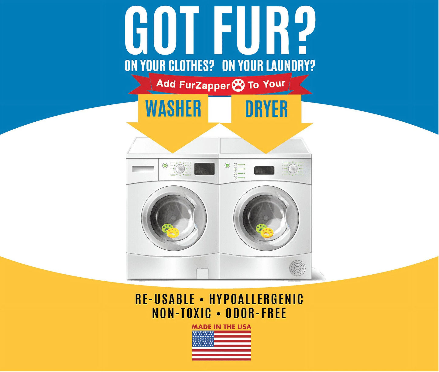 (2 Pack)  Yellow Lint Remover, 2 Count, Resuable, Hypoallergenic