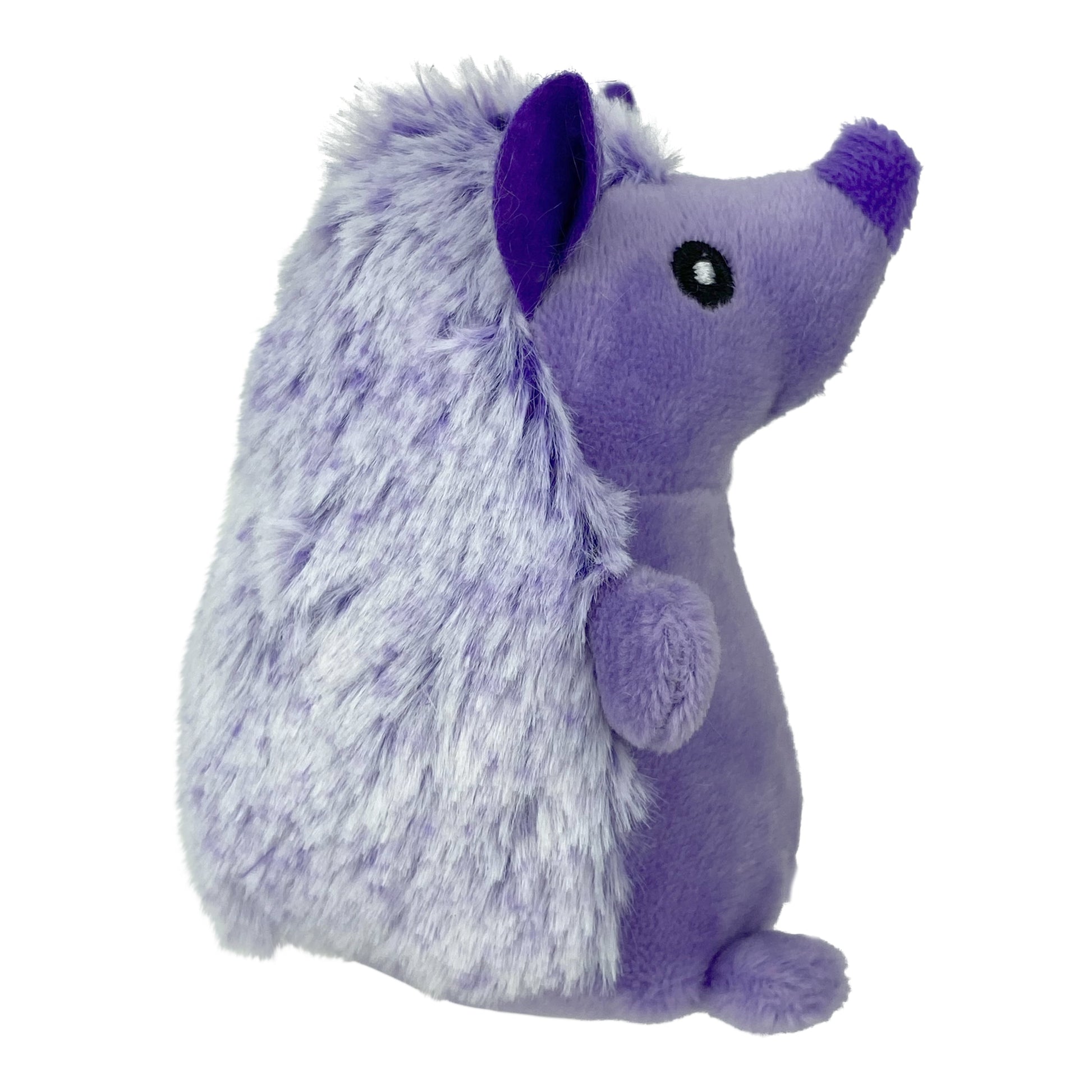 (3 Pack)  Mini Pet Plush Hedgehog Small Dog Toy with Squeaker, Purple