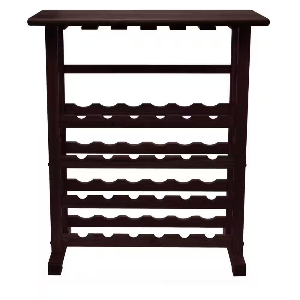 Vinny 24-Bottle Espresso Floor Wine Rack