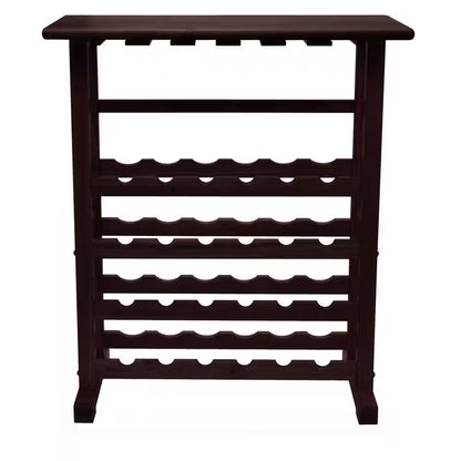 Vinny 24-Bottle Espresso Floor Wine Rack
