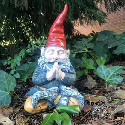 11 In. ZEN Mordecai and ZEN Zelda the Meditating Yoga Gnomes Statues (2 Pieces per Set)