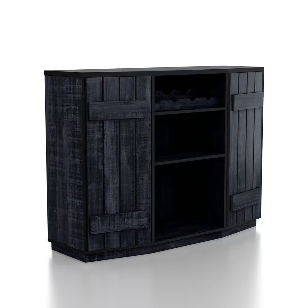 Shedd Rustic Navy Blue Buffet with 2-Shelves