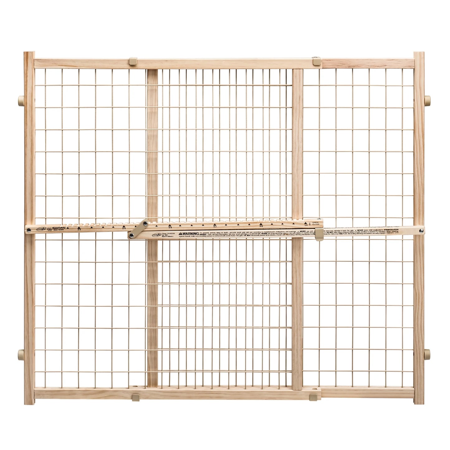 (4 Pack)  Position & Lock Tall and Wide Value Adjustable Baby Gate (Natural), Fits Openings 31 - 50 In. Wide