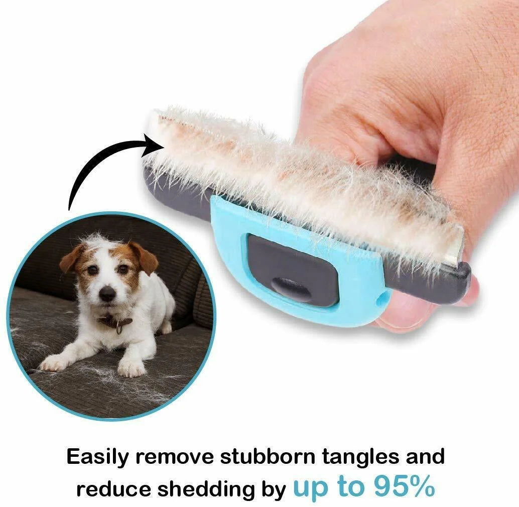 Professional Pet Brush - Grooming and Deshedding Tool for Cats and Dogs