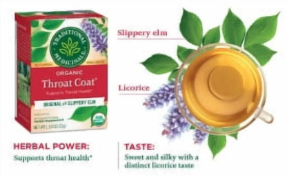 (4 Pack) , Organic Throat Coat, Tea Bags, 16 Count