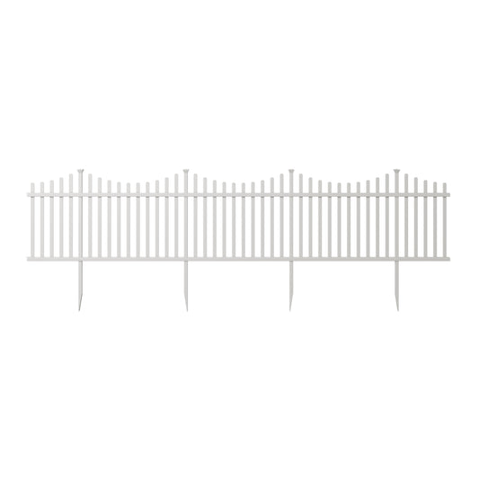 42In H X 92In W (2 Panels) No Dig Zippity Manchester Fence Kit, White Vinyl Picket Fence Panels, Perfect Durable Temporary Outdoor Fence for Backyard, Patio, or Garden, ZP19018