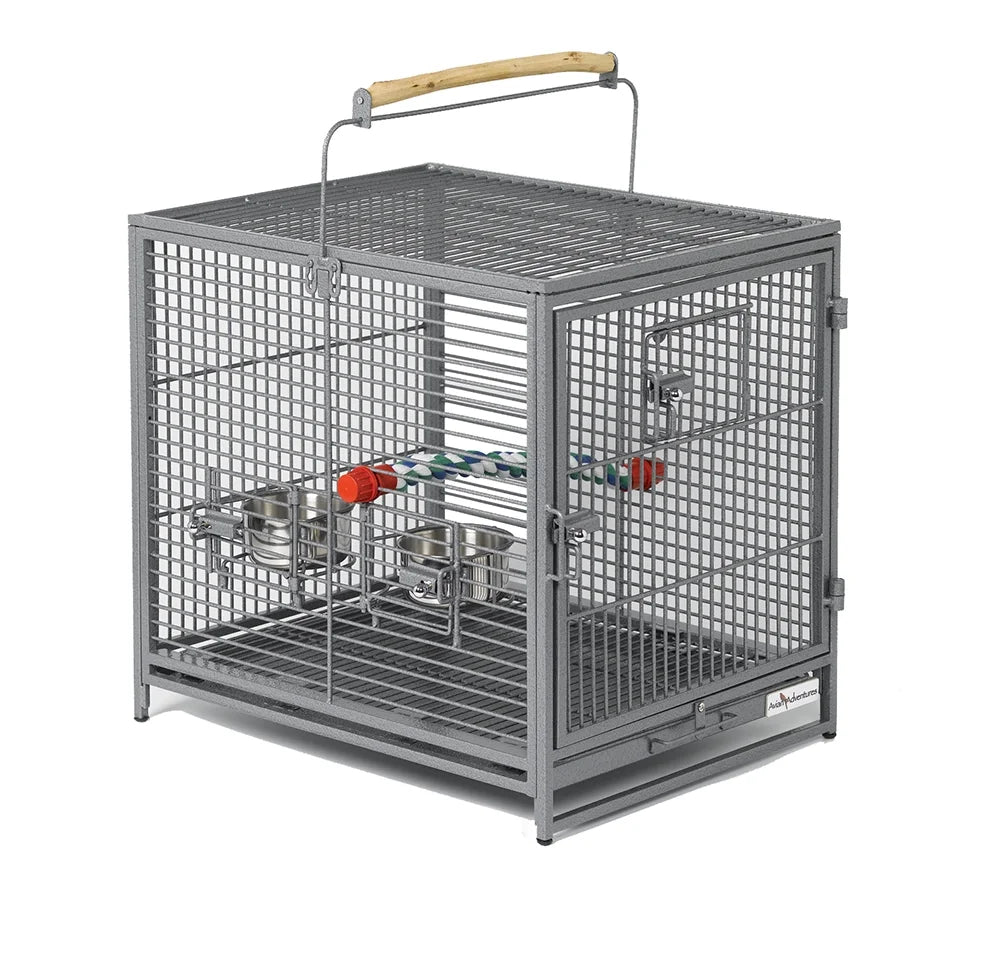 , Poquito Avian Hotel-Platinum Traveling Bird Cage
