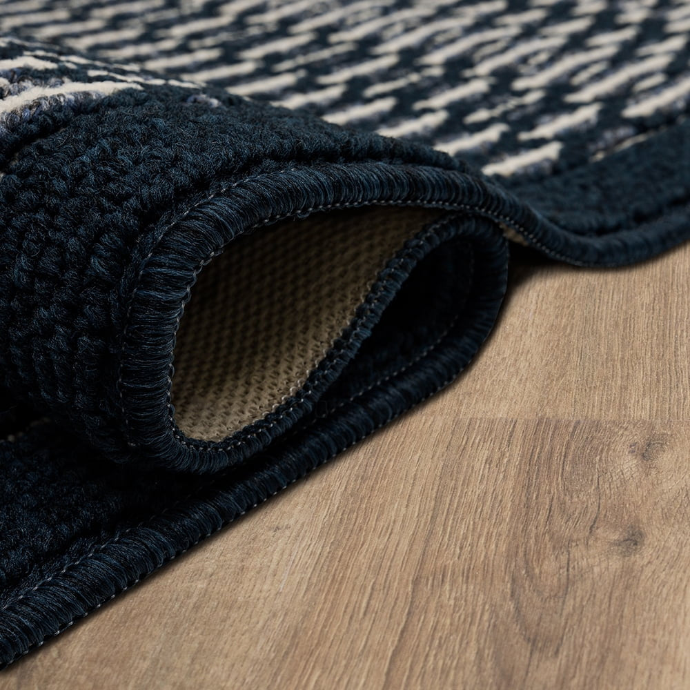 Silvestre Border Indoor Area Rug, Dark Blue, 30" X 45"