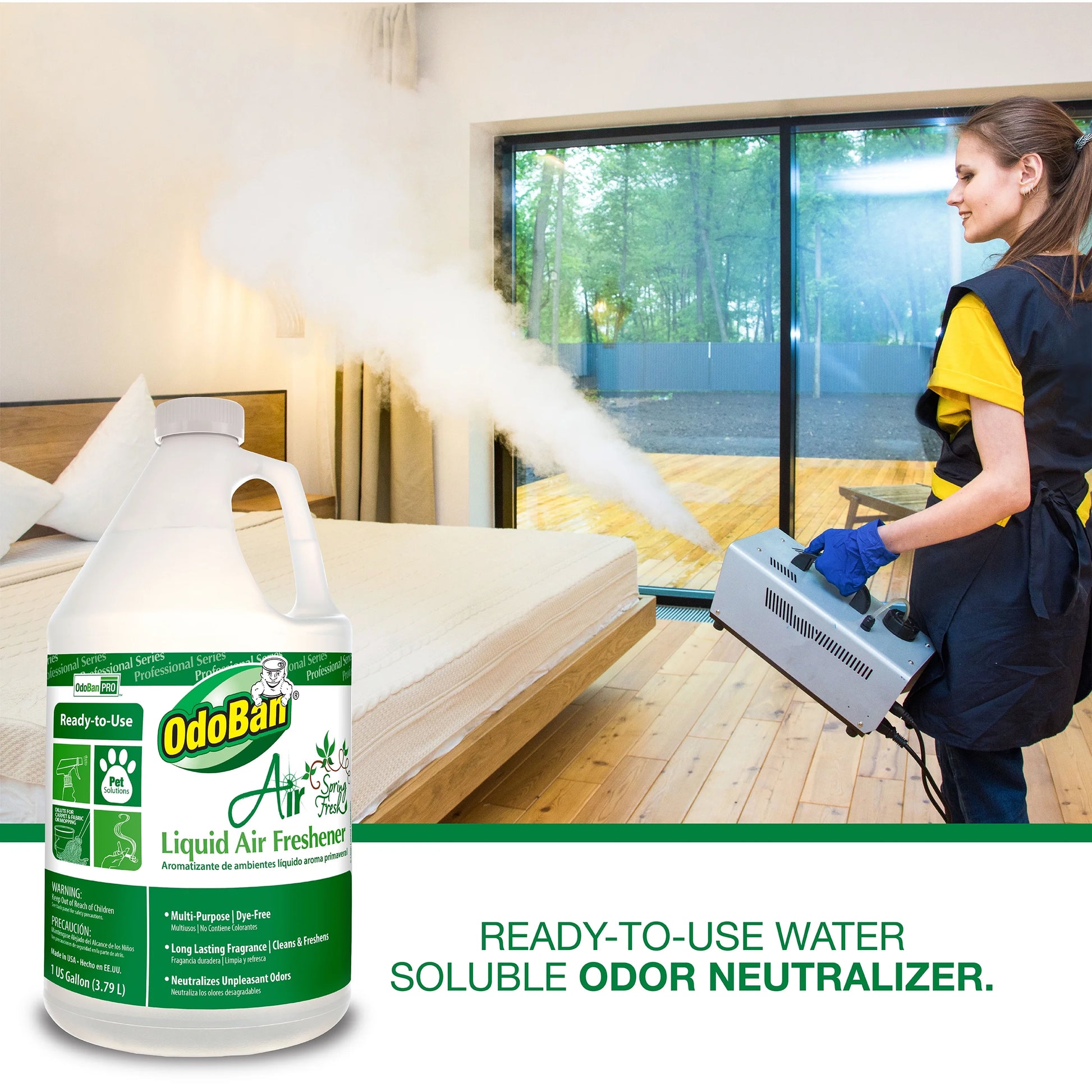 Professional Cleaning Ready-To-Use Liquid Air Freshener, 1 Gallon Scent Assortment, Cherry, Spring Fresh and Lavender