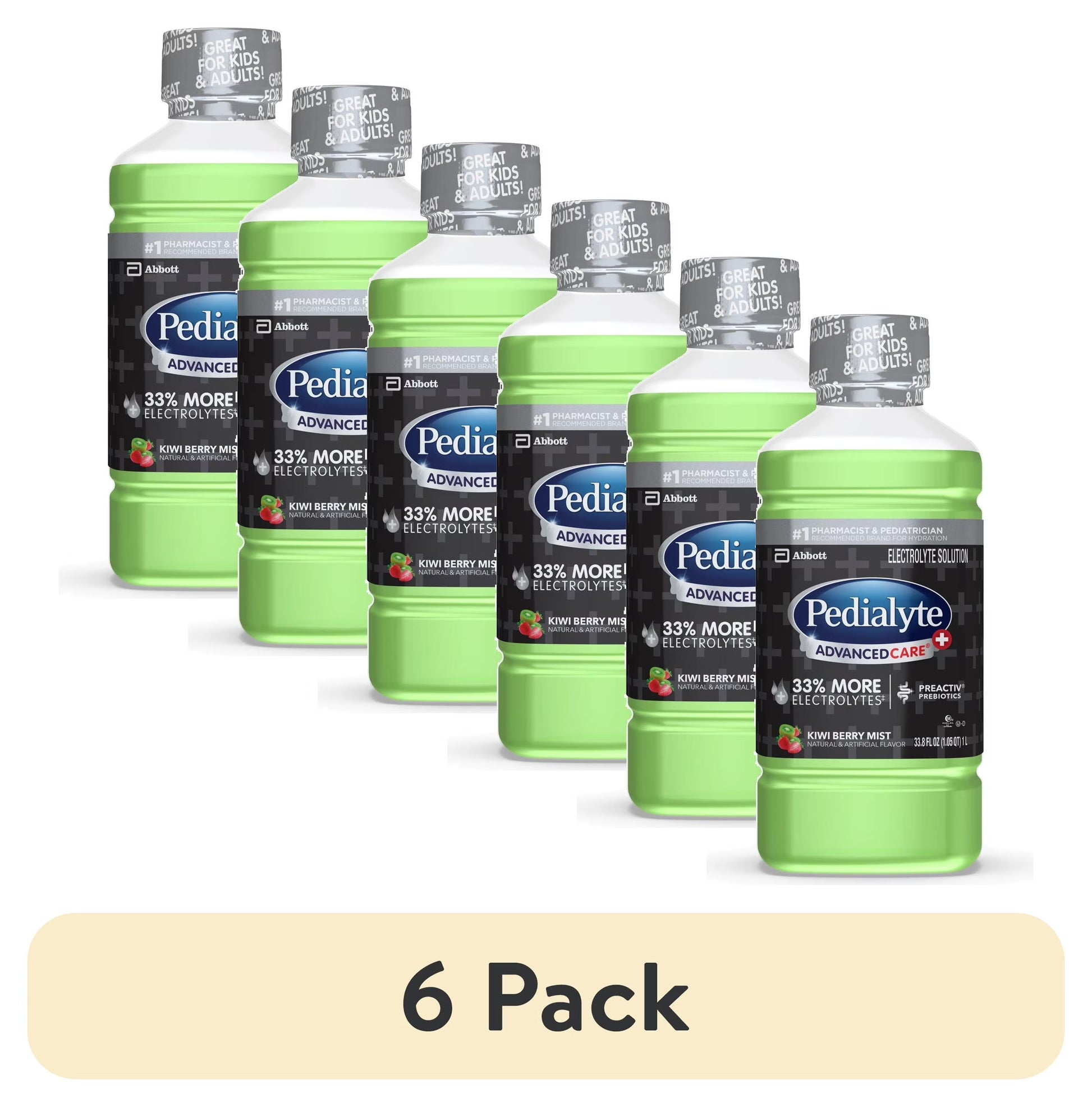 (4 Pack)  Advancedcare plus Electrolyte Drink, Kiwi Berry Mist, 1 Liter