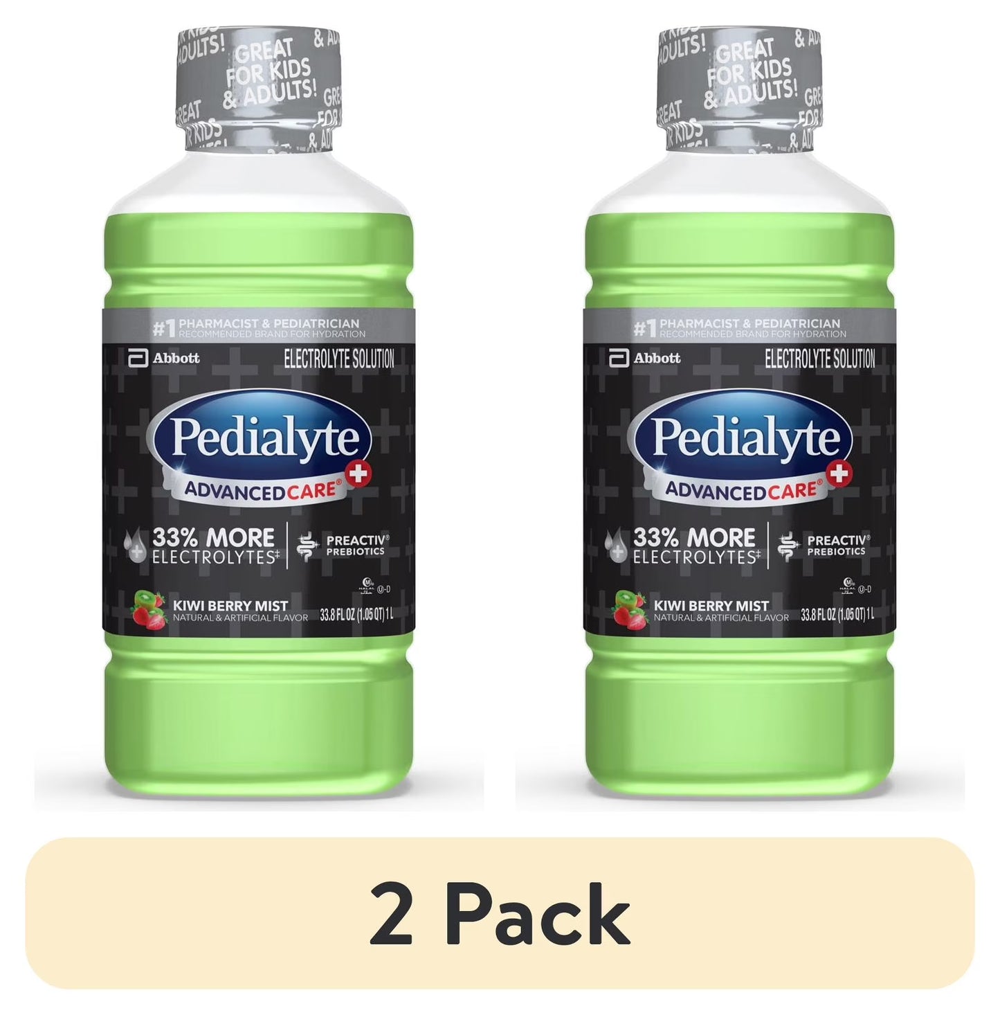 (4 Pack)  Advancedcare plus Electrolyte Drink, Kiwi Berry Mist, 1 Liter