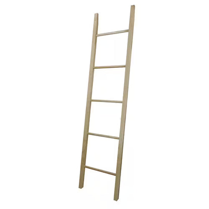 19 In. W X 1.6 In. D Espresso Decorative Ladder with Solid American Maple