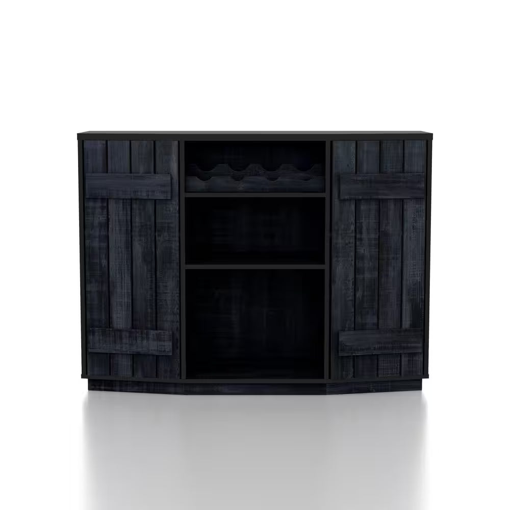 Shedd Rustic Navy Blue Buffet with 2-Shelves